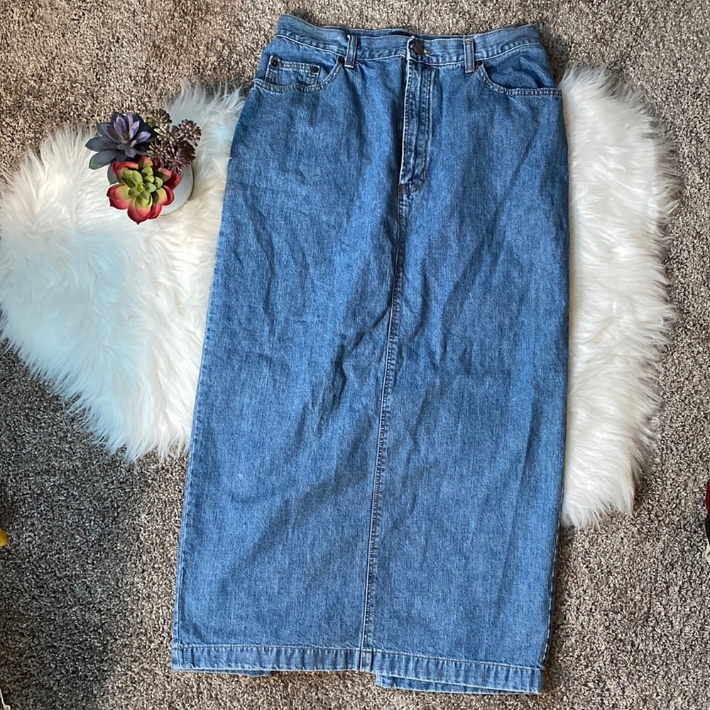 GAP Classic Blue Midi Skirt